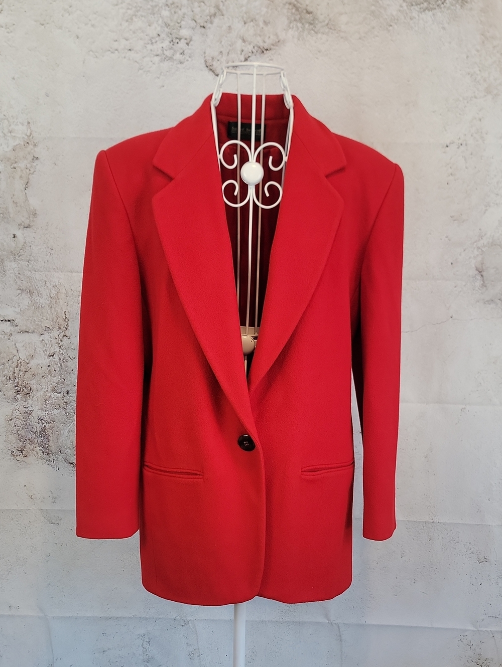 Harve Benard Vintage Red Single-Button Women's Blazer Size M